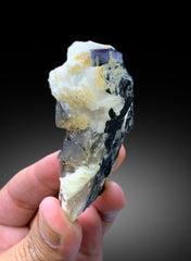 Blue Cap Tourmaline with Smoky Quartz and Cleavelandite Albite from Paprok Afghanistan - 98 gram