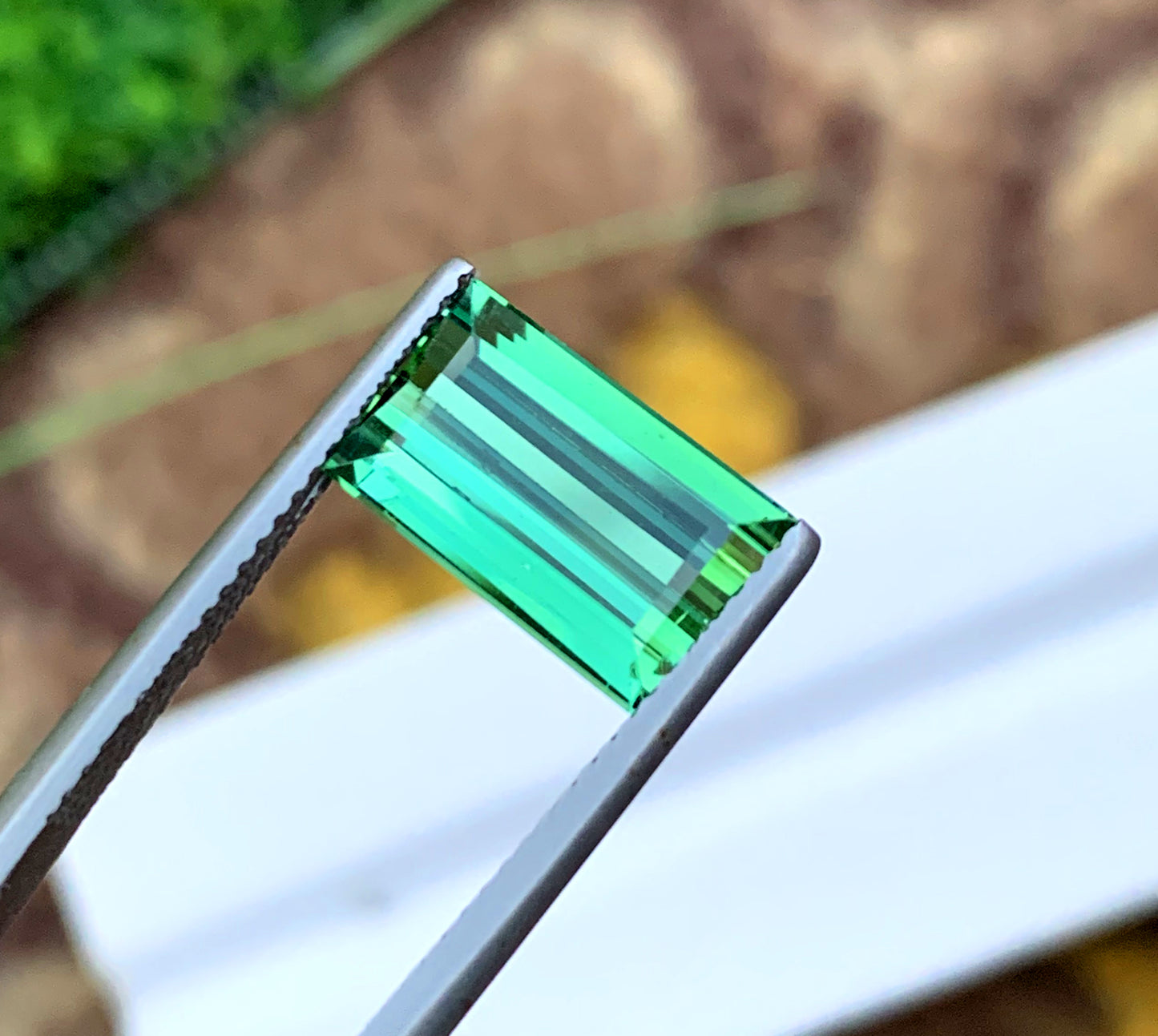 Emerald Shape Mint Green Tourmaline Gemstone, Loose Gemstone, Tourmaline Ring, Gemstone Jewelry - 3.60 CT