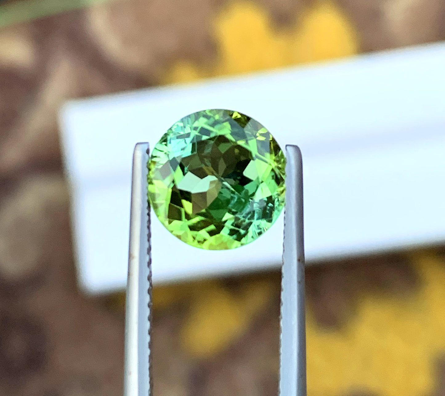 Round Cut Mint Green Tourmaline Gemstone, Loose Gemstone, Tourmaline Ring, Gemstone Jewelry - 3.10 CT