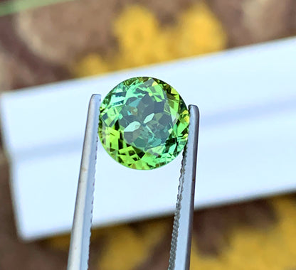 Round Cut Mint Green Tourmaline Gemstone, Loose Gemstone, Tourmaline Ring, Gemstone Jewelry - 3.10 CT