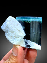 Natural Blue Cap Tourmaline with Feldspar from Paprok Afghanistan - 205 gram