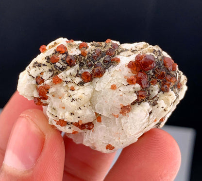 Red Garnet Crystals on Matrix From Pakistan - 33 Grams