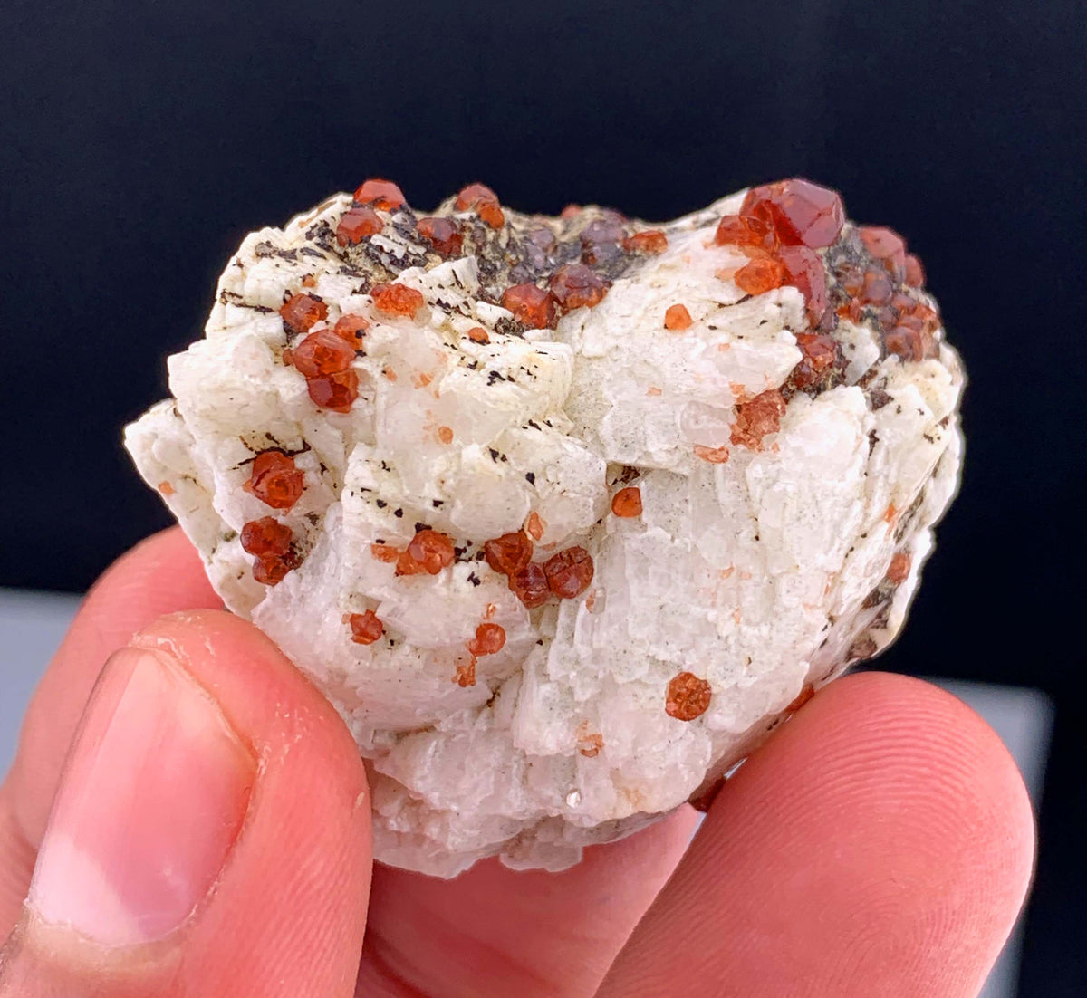 Red Garnet Crystals on Matrix From Pakistan - 33 Grams
