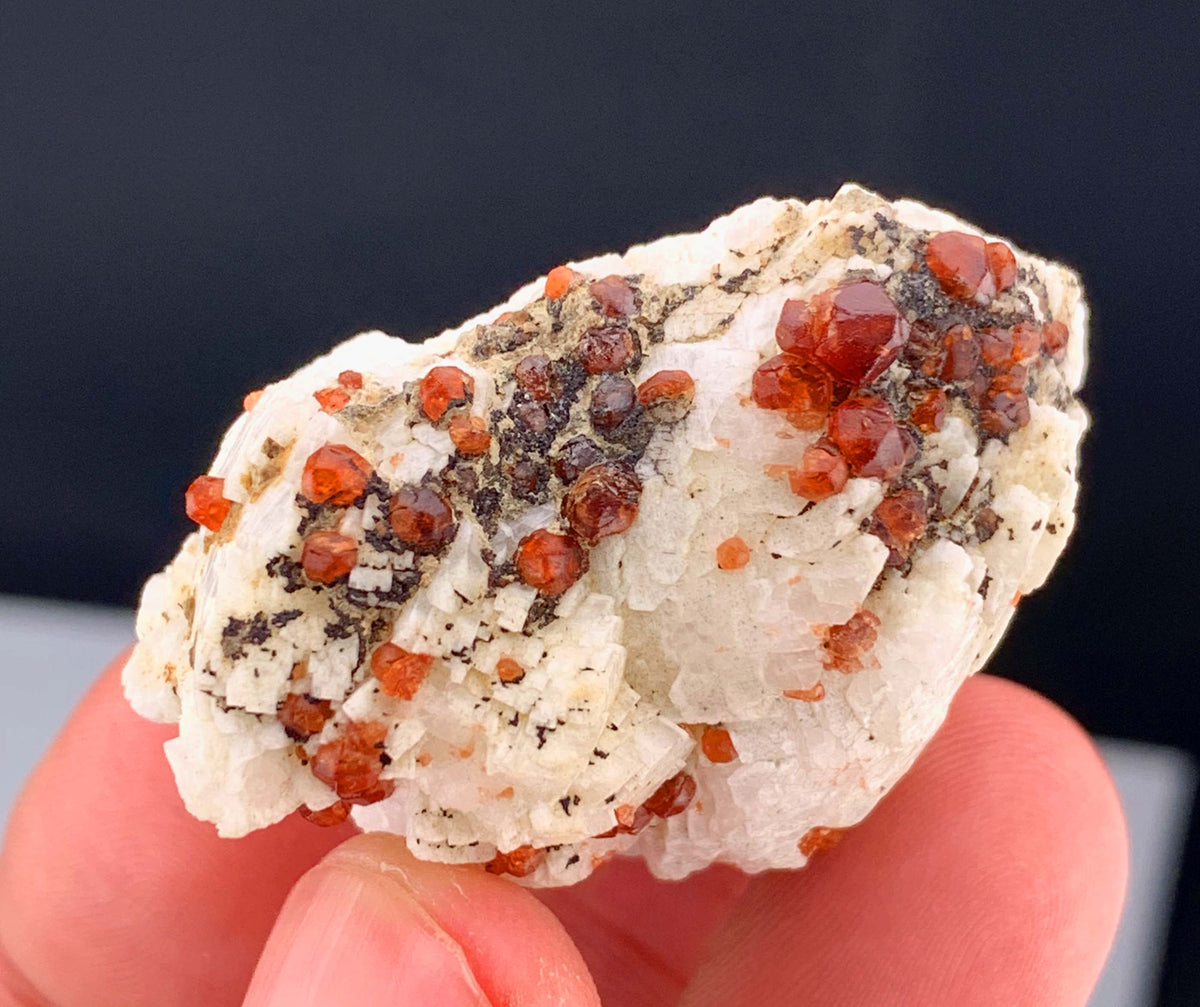Red Garnet Crystals on Matrix From Pakistan - 33 Grams