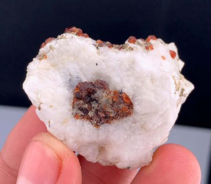 Red Garnet Crystals on Matrix From Pakistan - 33 Grams