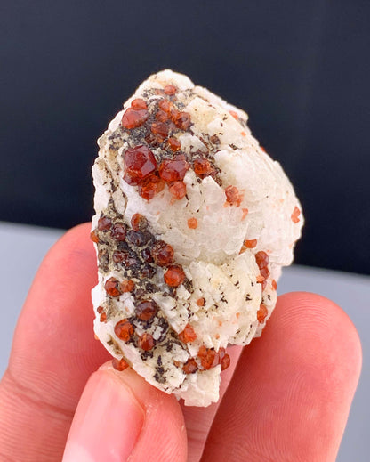 Red Garnet Crystals on Matrix From Pakistan - 33 Grams