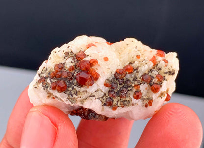 Red Garnet Crystals on Matrix From Pakistan - 33 Grams