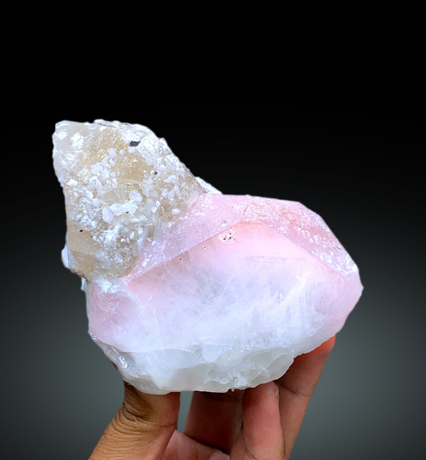AquaMorganite with Smoky Quartz, Cleavelandite Albite and Feldspar, Bicolor Beryl, AquaMorganite from Afghanistan - 703 gram