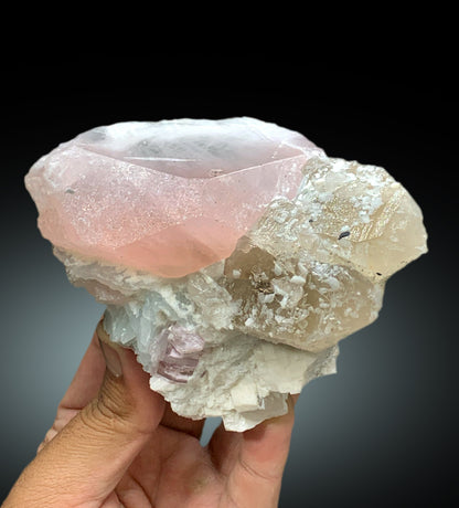 AquaMorganite with Smoky Quartz, Cleavelandite Albite and Feldspar, Bicolor Beryl, AquaMorganite from Afghanistan - 703 gram