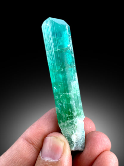 Neon Blue Color Terminated Tourmaline Crystal, Raw Tourmaline Stone, Tourmaline Gemstone, Crystal Specimen, Fine Mineral - 29 gram