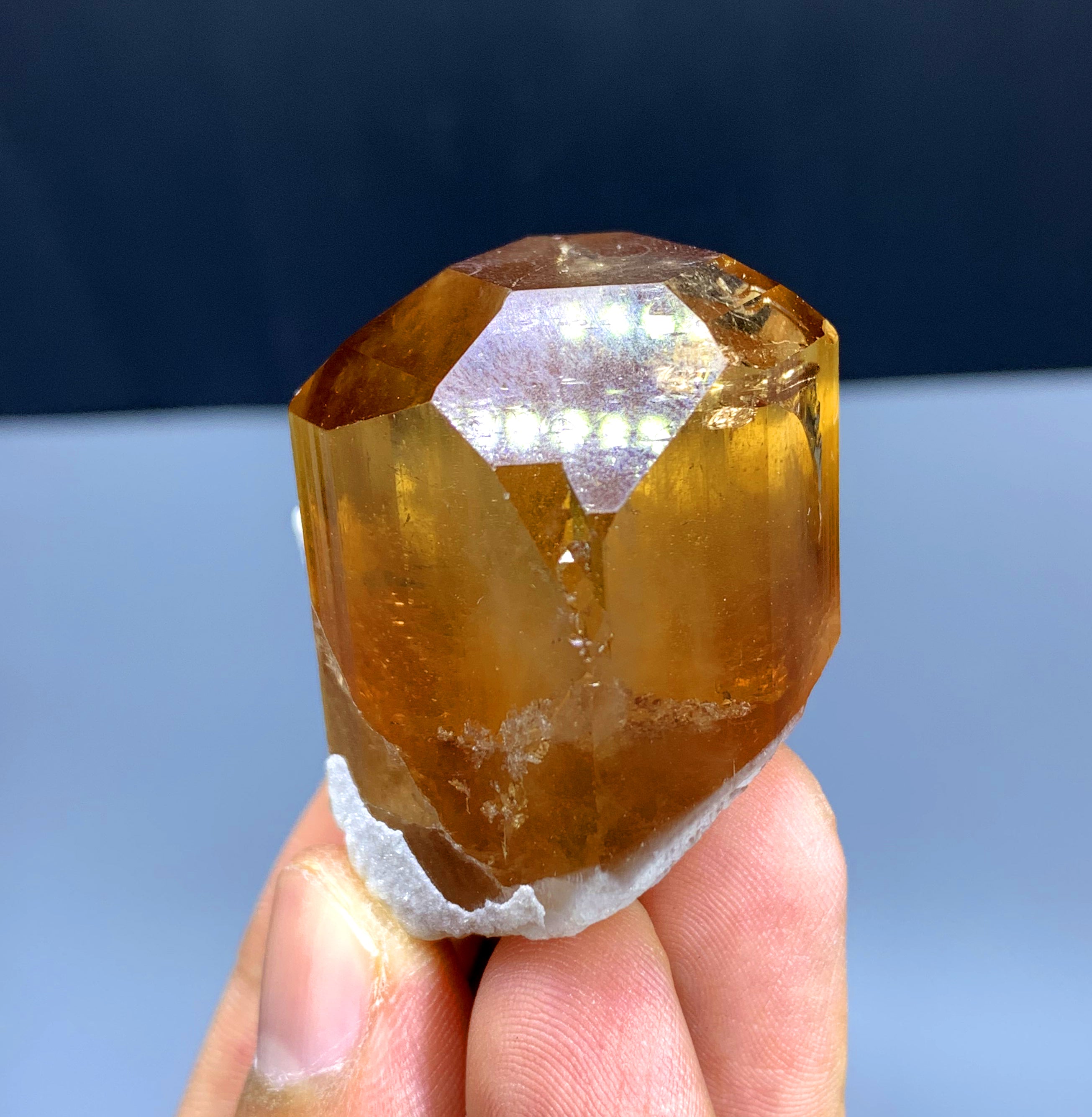 Golden Color Topaz on Albite from Pakistan - 91 gram