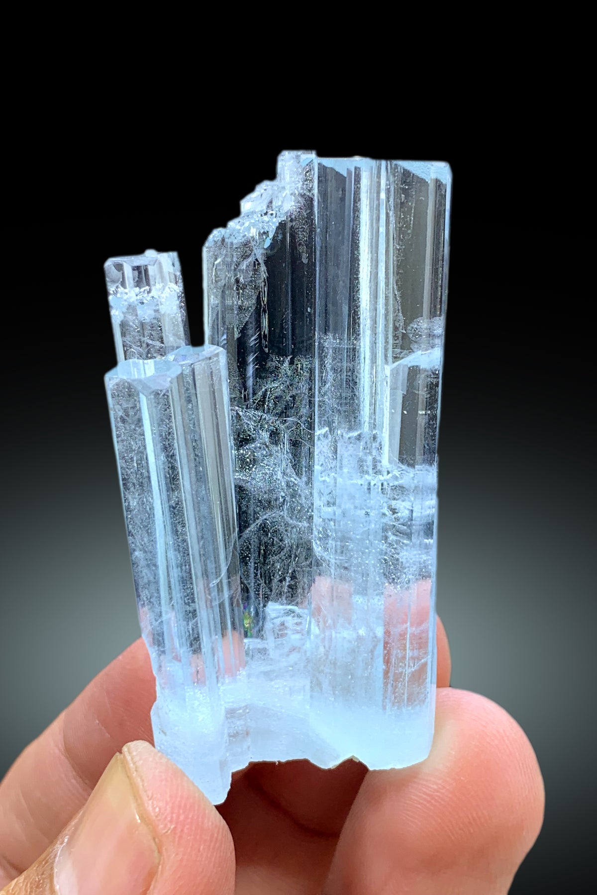 Transparent Sky Blue Color Aquamarine Crystals from Shigar valley Skardu Pakistan - 37 gram