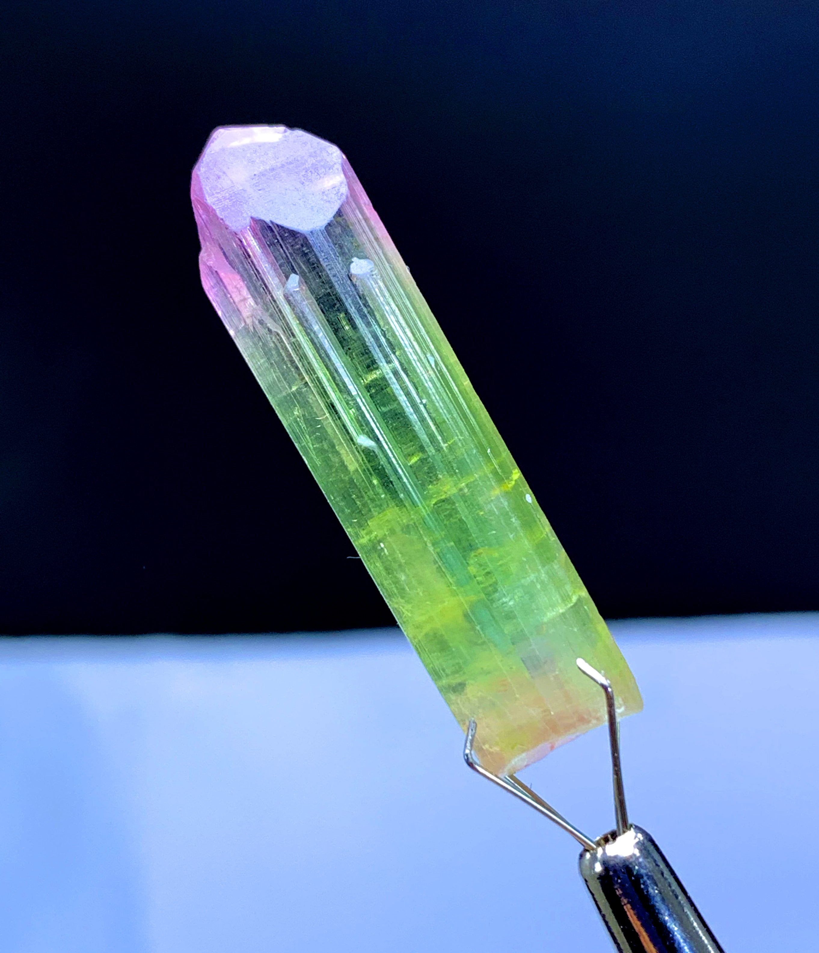 Natural Bicolor Lipstick Tourmaline Crystal from Paprok Afghanistan - 36.50 carats