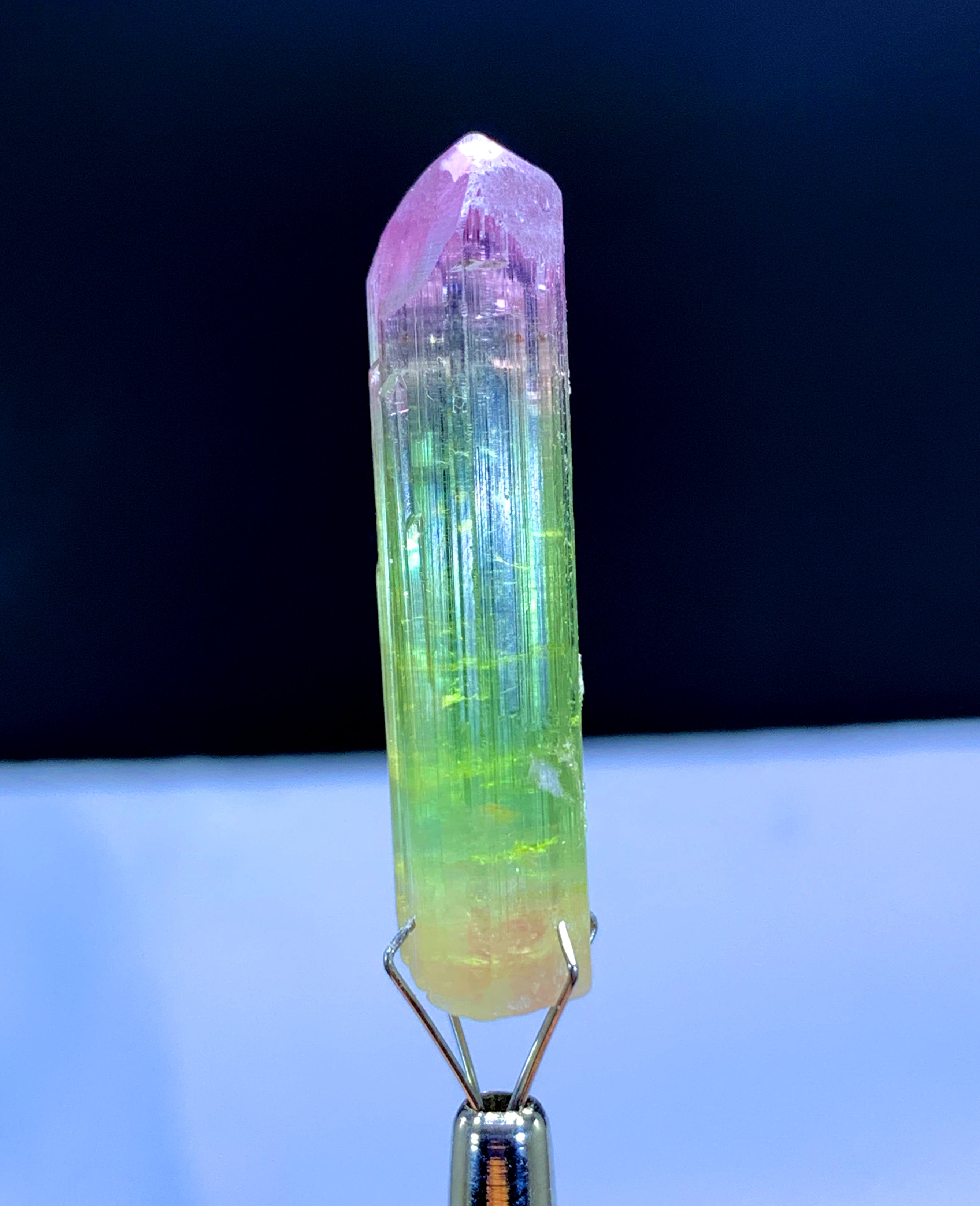 Natural Bicolor Lipstick Tourmaline Crystal from Paprok Afghanistan - 36.50 carats