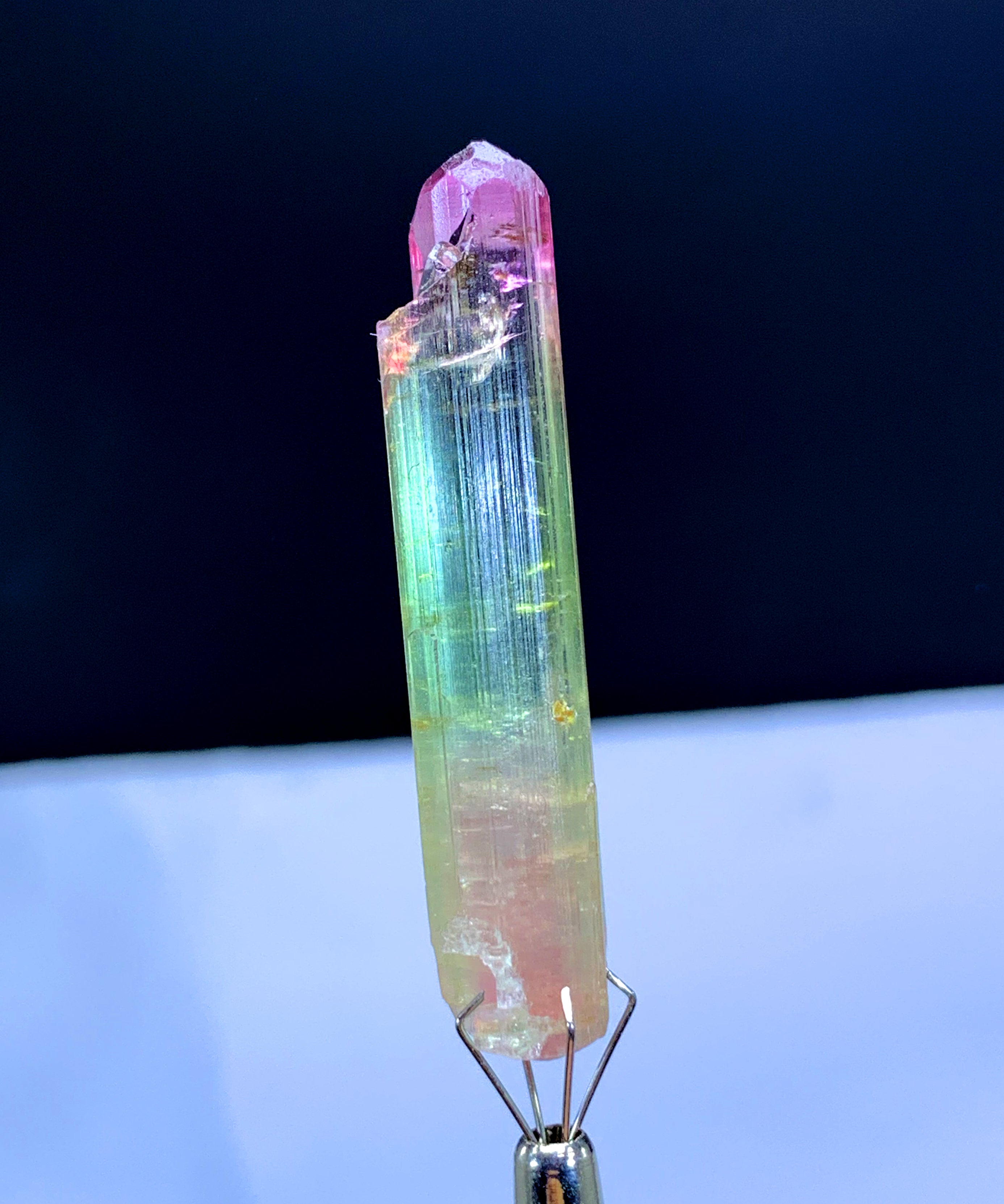 Natural Bicolor Lipstick Tourmaline Crystal from Paprok Afghanistan - 39.80 carats