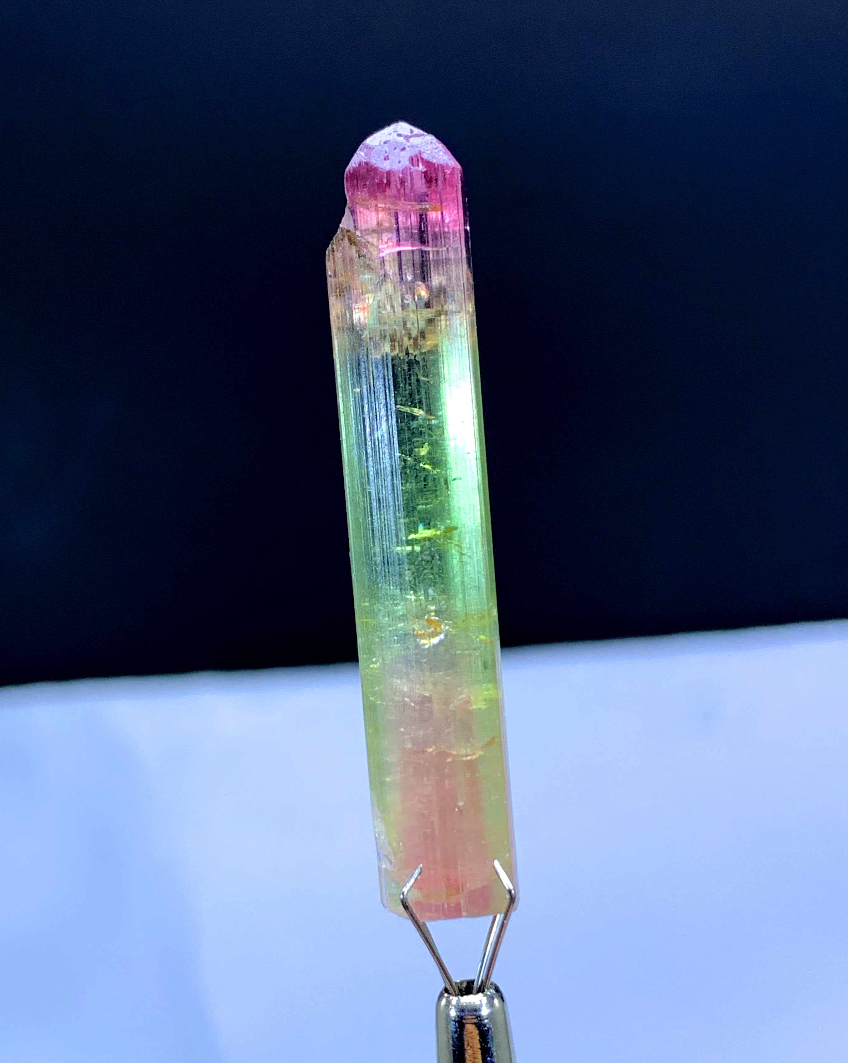 Natural Bicolor Lipstick Tourmaline Crystal from Paprok Afghanistan - 39.80 carats