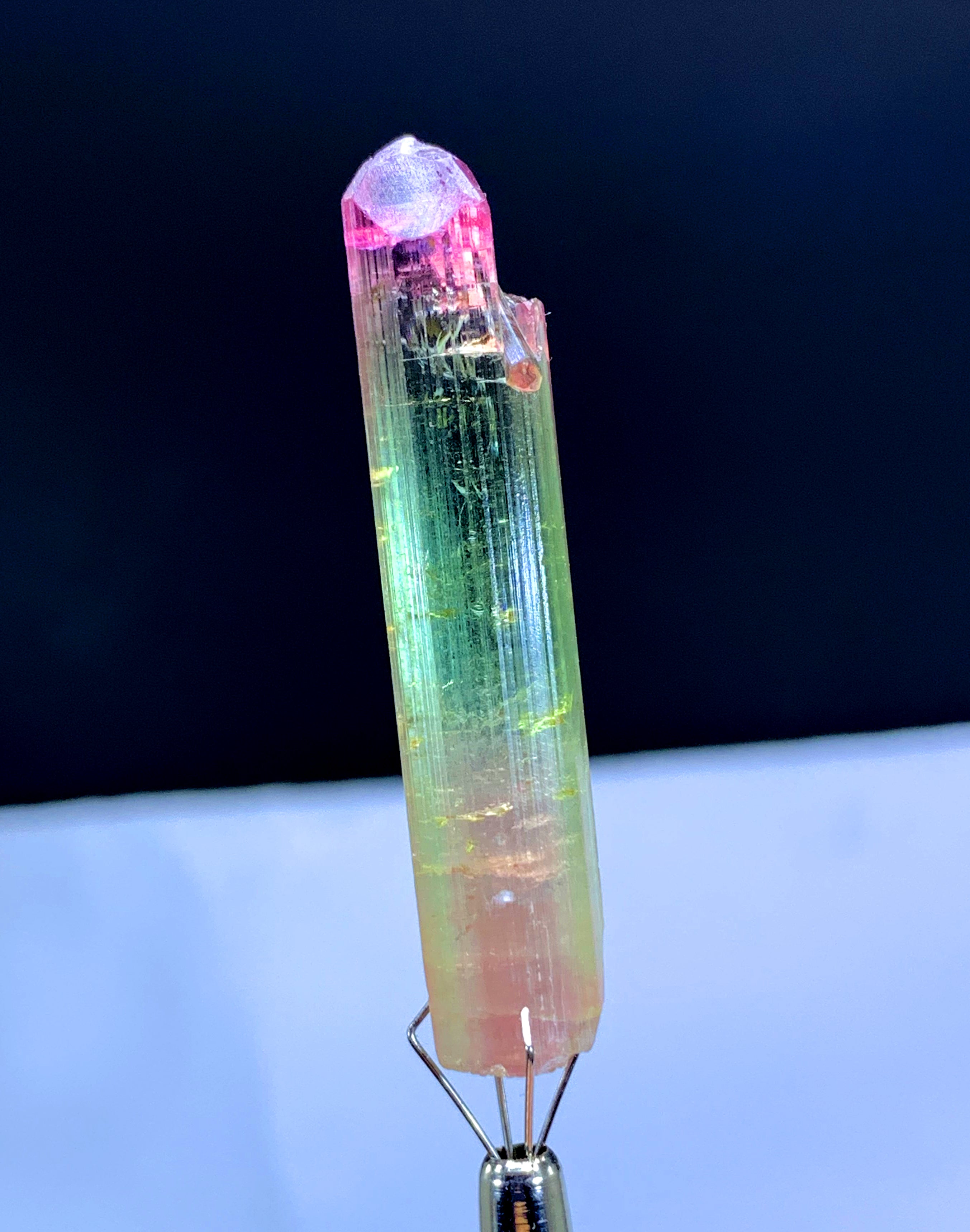 Natural Bicolor Lipstick Tourmaline Crystal from Paprok Afghanistan - 39.80 carats