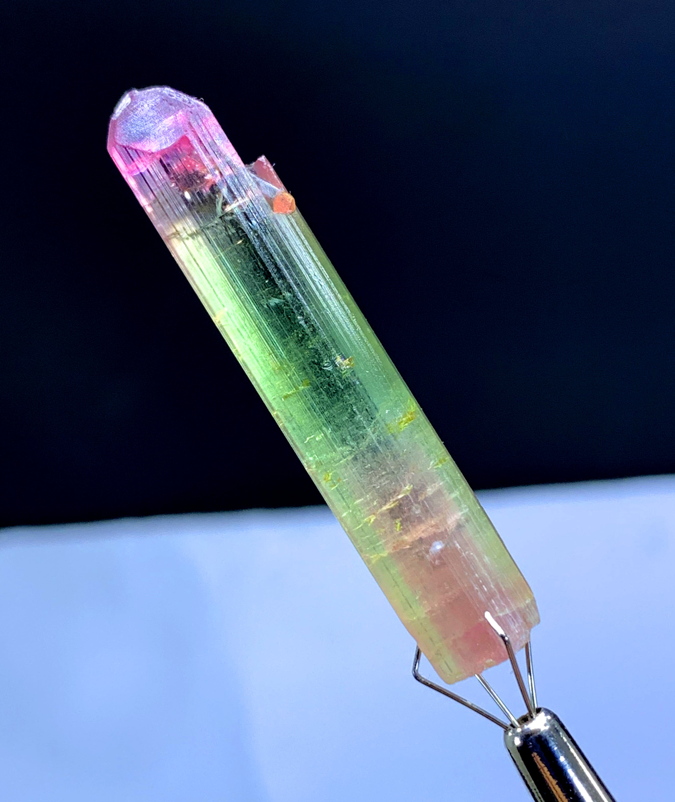 Natural Bicolor Lipstick Tourmaline Crystal from Paprok Afghanistan - 39.80 carats