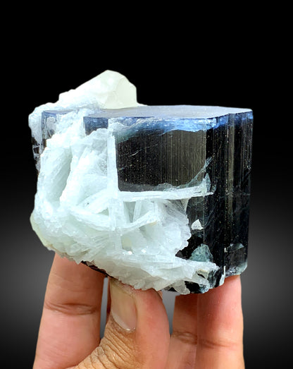 Blue Cap Tourmaline with Cleavelandite Albite and Quartz from Paprok Afghanistan - 487 gram