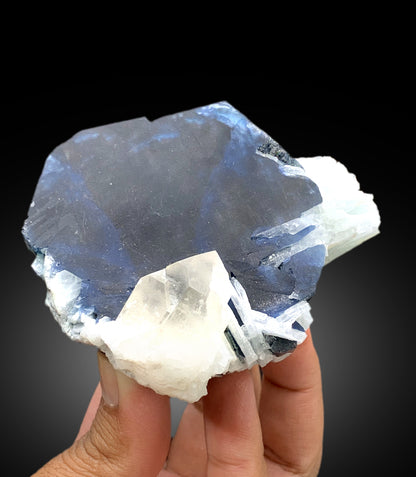 Blue Cap Tourmaline with Cleavelandite Albite and Quartz from Paprok Afghanistan - 487 gram