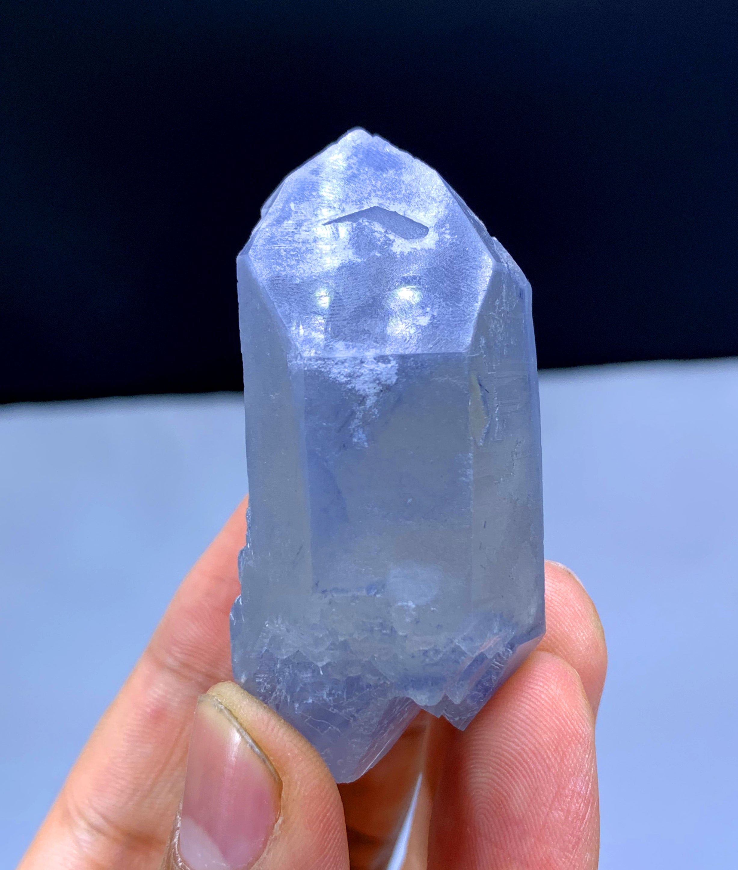 Natural Indicolite Blue Quartz Crystal from Afghanistan - 59 grams