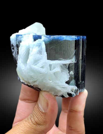 Blue Cap Tourmaline with Cleavelandite Albite and Quartz from Paprok Afghanistan - 487 gram