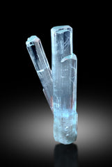 Transparent Sky Blue Color Twinned Aquamarine Crystals, Raw Mineral, Aquamarine from Shigar valley Skardu Pakistan - 46.15 CT