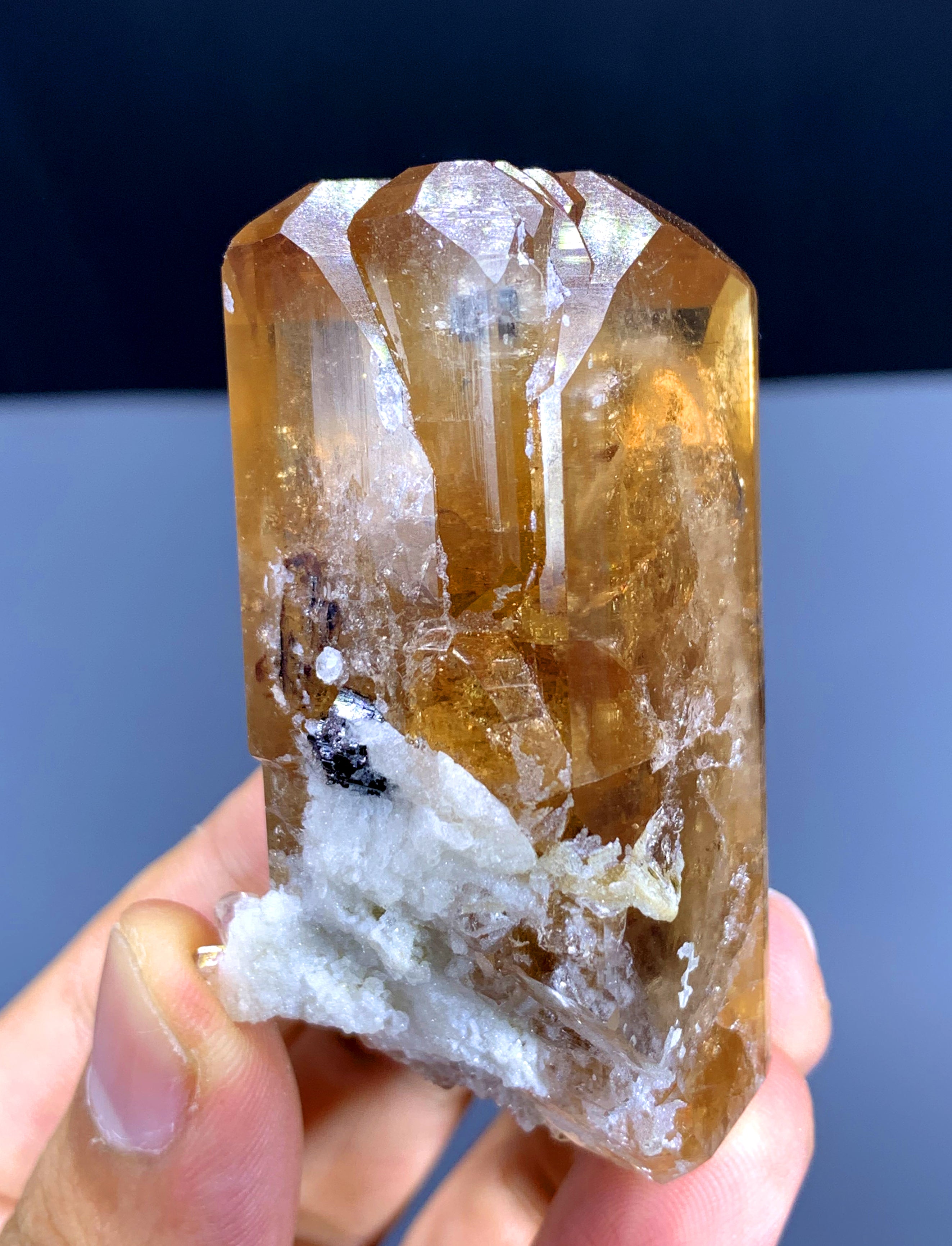 Topaz Crystal with Albite from Skardu Pakistan - 117 gram