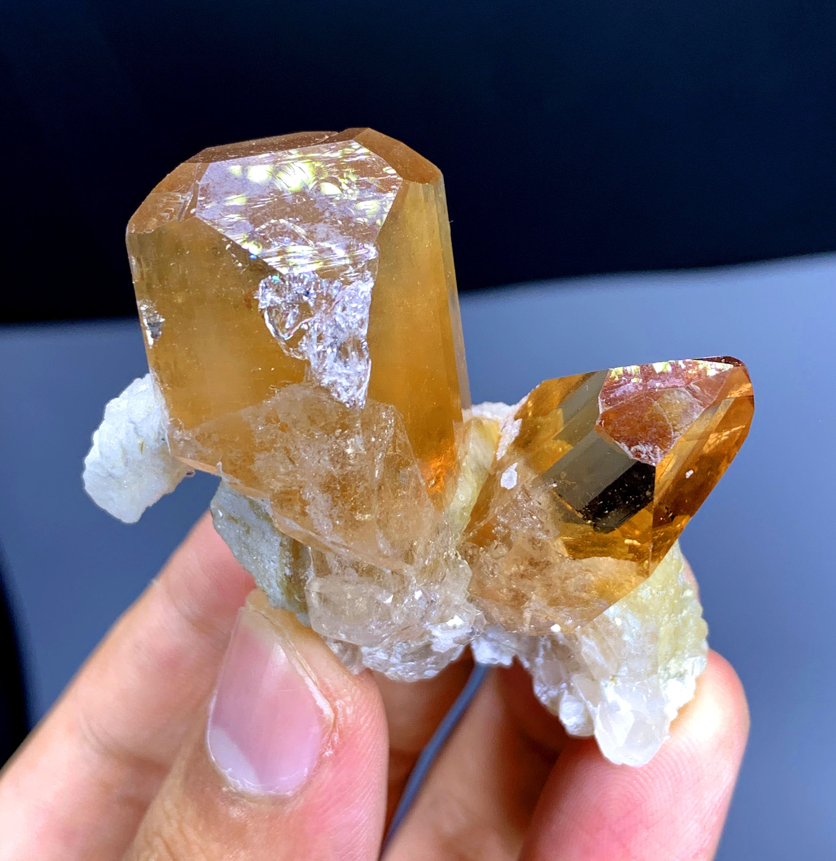 Topaz Crystals with Albite from Skardu Pakistan - 62 gram