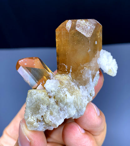 Topaz Crystals with Albite from Skardu Pakistan - 62 gram