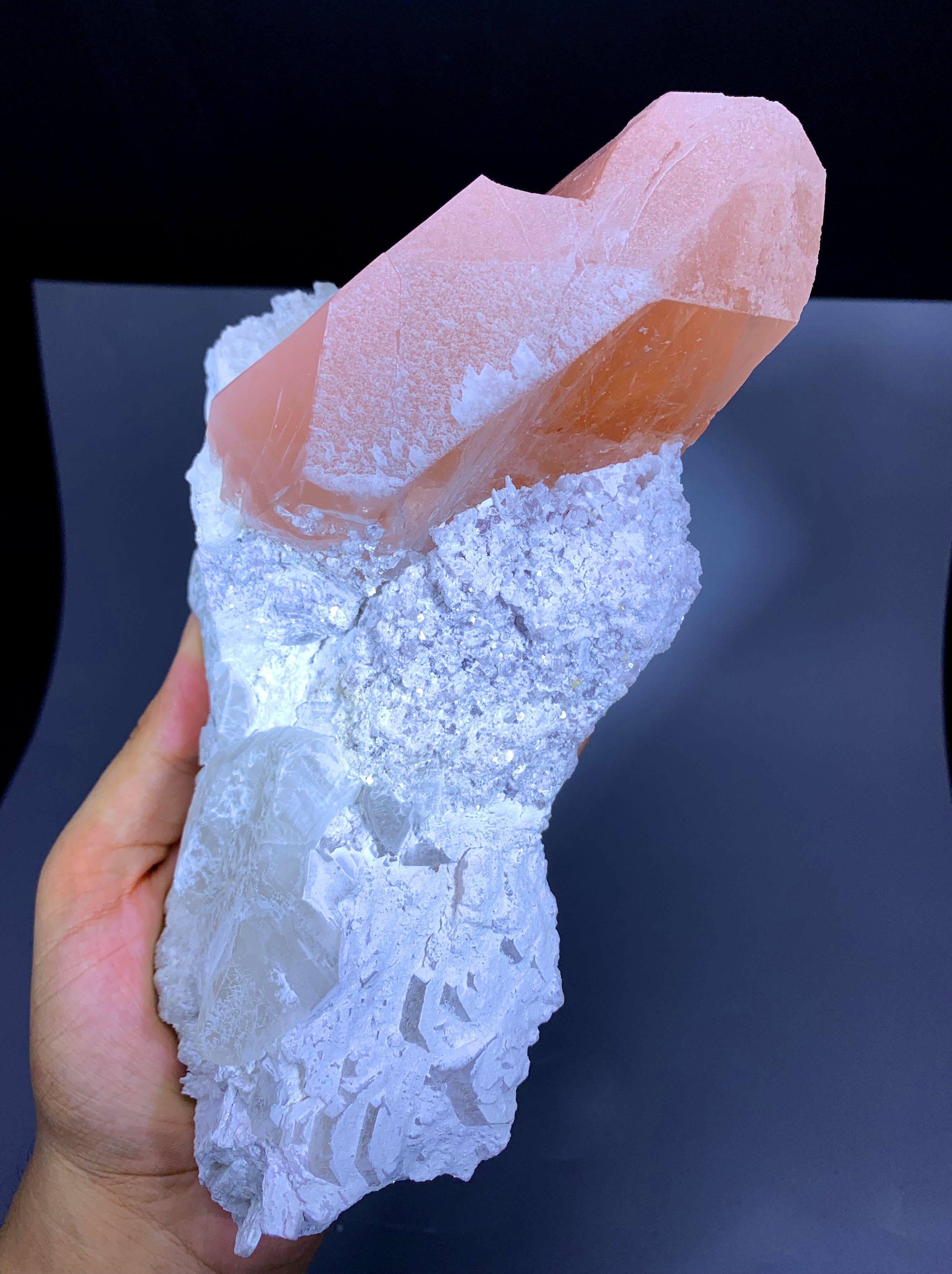 Museum Grade Pink Morganite on Albite Matrix from Afghanistan - 1680 gram