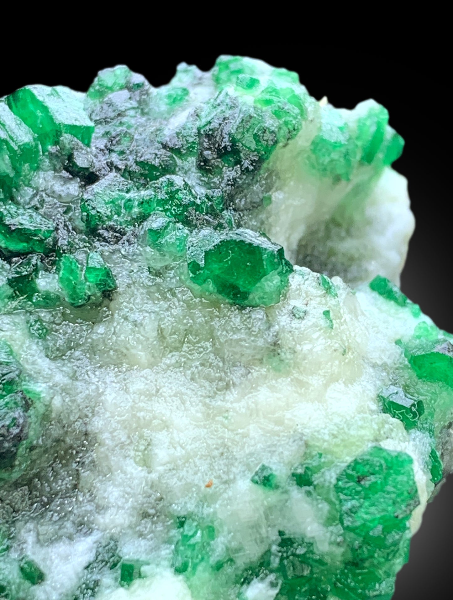Lush Green Color Emerald Cluster on Matrix from swat Pakistan - 213 gram