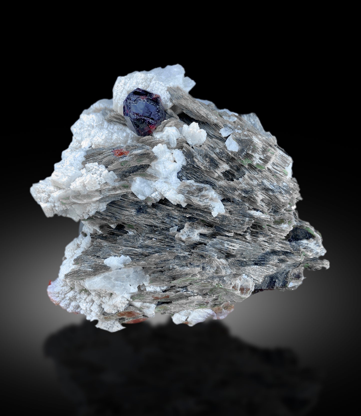 Natural Red Color Garnet Crystal with Star Mica, Garnet Specimen, Raw Mineral, Garnet from Skardu Pakistan - 270 gram