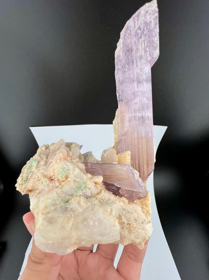 Pink Kunzite Crystal on Matrix From Afghanistan - 745 Grams