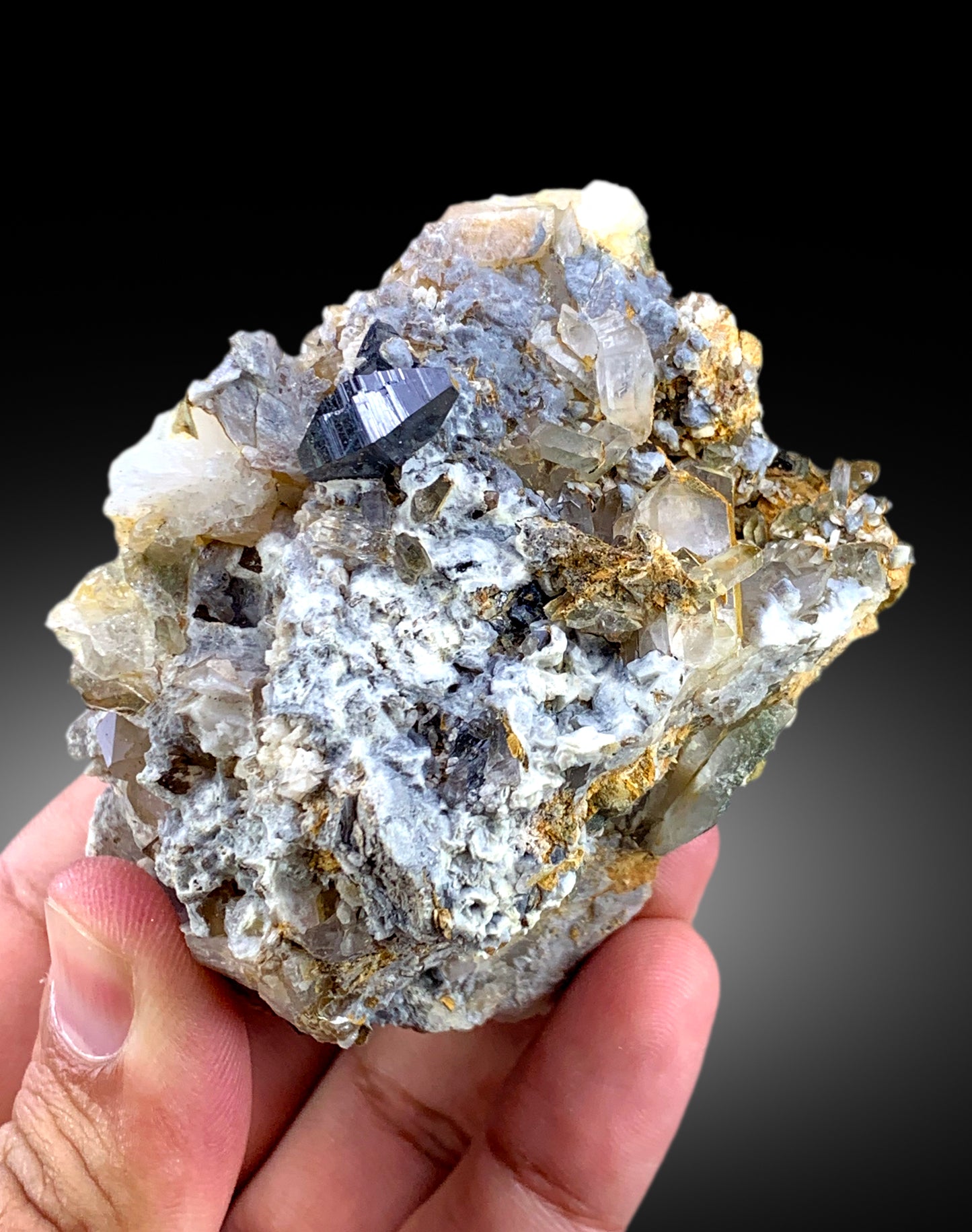 Natural Rare Anatase Crystals with Quartz, Anatase Specimen, Raw Mineral, Anatase from Baluchistan Pakistan - 237 gram