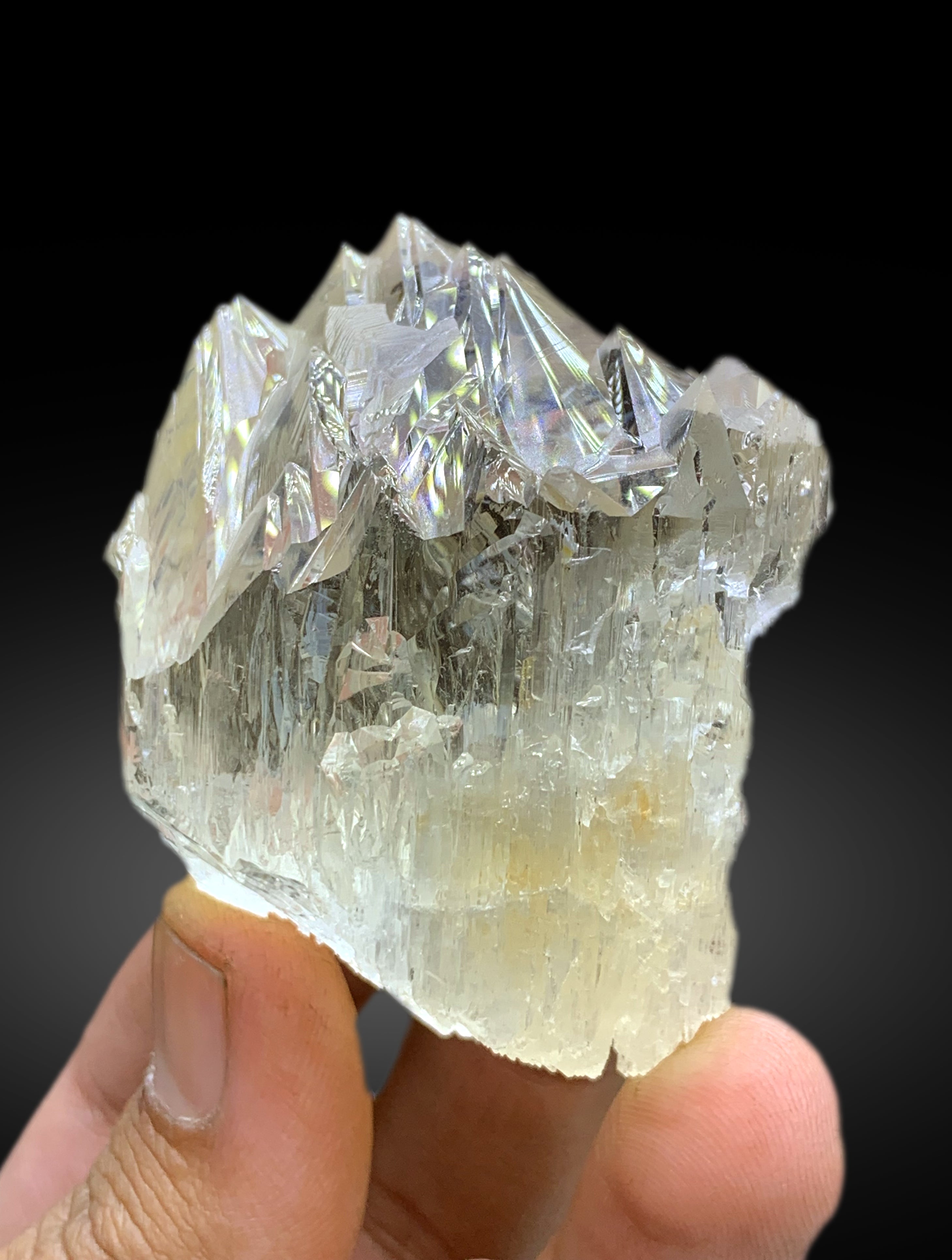 Yellow Triphane Kunzite with Spike Terminations from Afghanistan - 158 gram