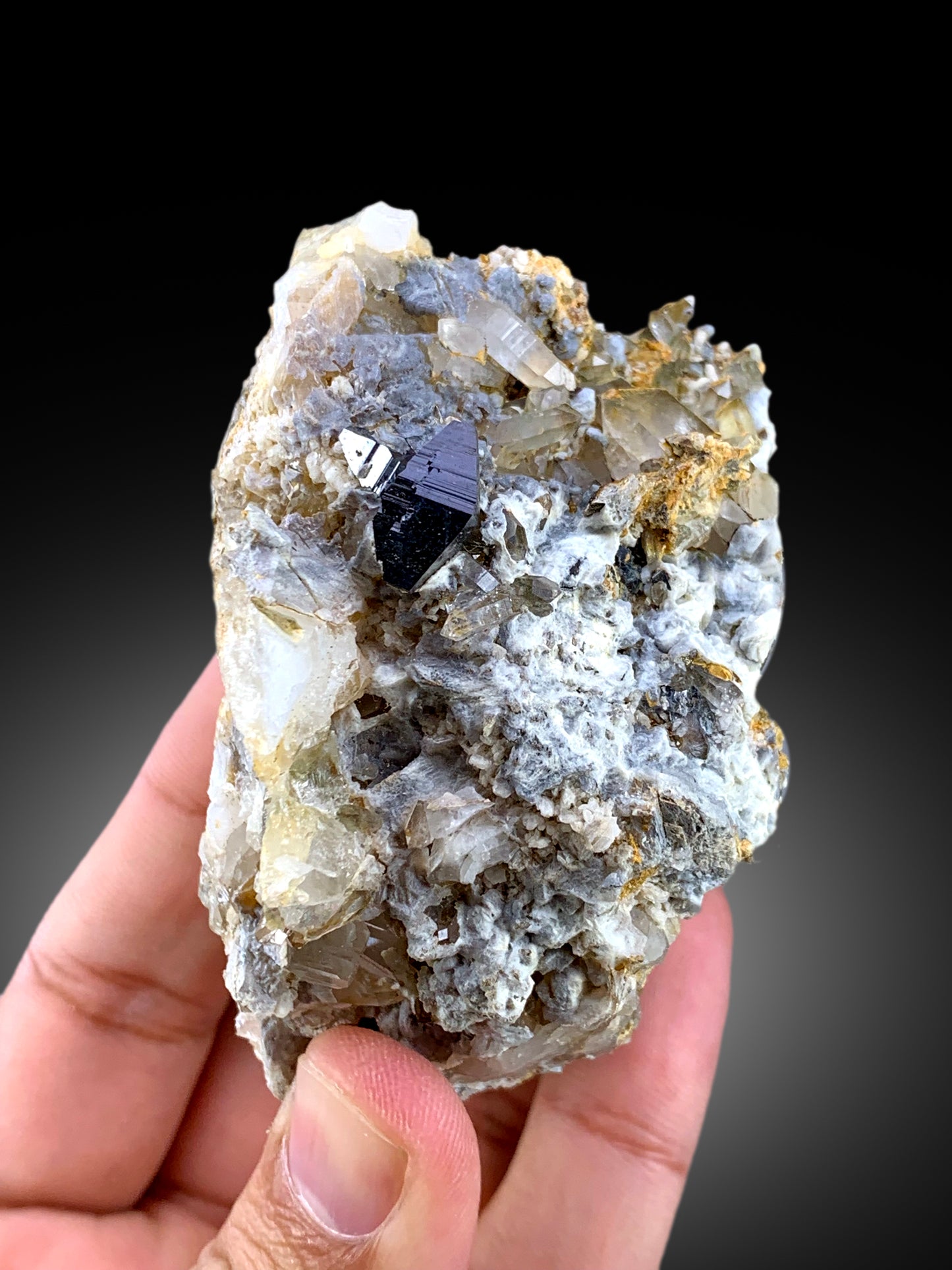 Natural Rare Anatase Crystals with Quartz, Anatase Specimen, Raw Mineral, Anatase from Baluchistan Pakistan - 237 gram