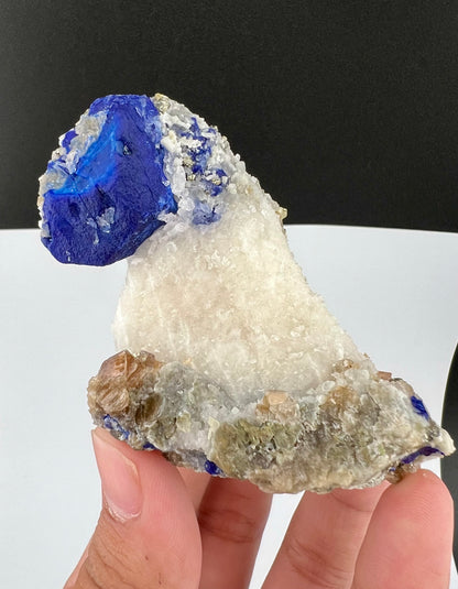 Blue Color Lazurite With Pyrite On Matrix From Afghanistan - 145 Grams