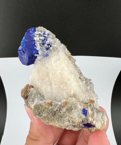 Blue Color Lazurite With Pyrite On Matrix From Afghanistan - 145 Grams