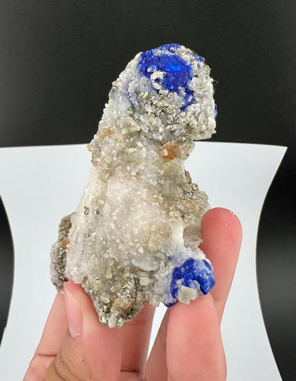 Blue Color Lazurite With Pyrite On Matrix From Afghanistan - 145 Grams