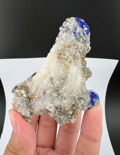 Blue Color Lazurite With Pyrite On Matrix From Afghanistan - 145 Grams