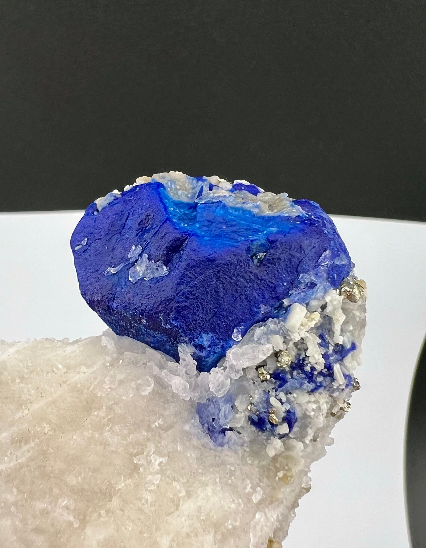 Blue Color Lazurite With Pyrite On Matrix From Afghanistan - 145 Grams