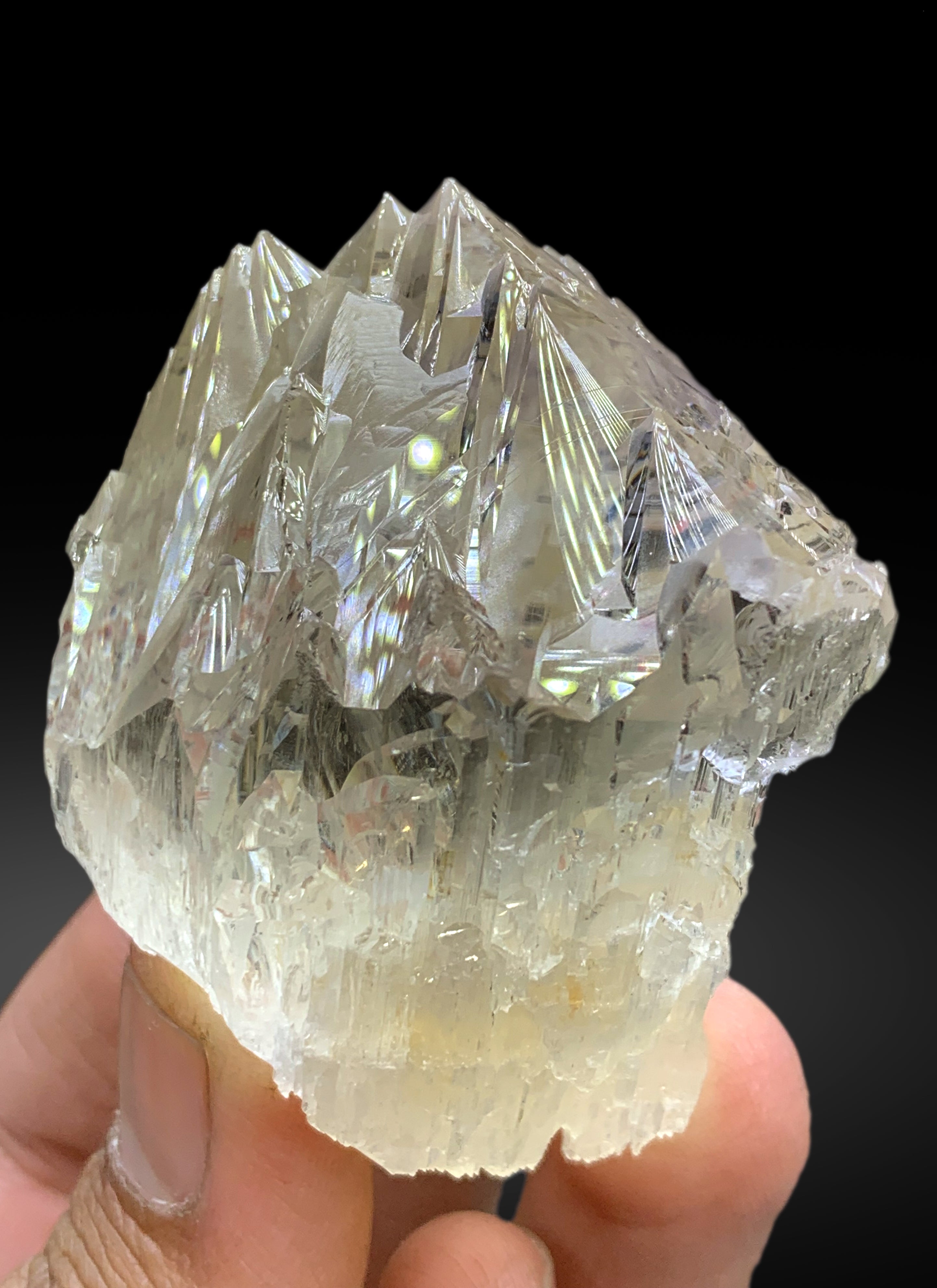 Yellow Triphane Kunzite with Spike Terminations from Afghanistan - 158 gram