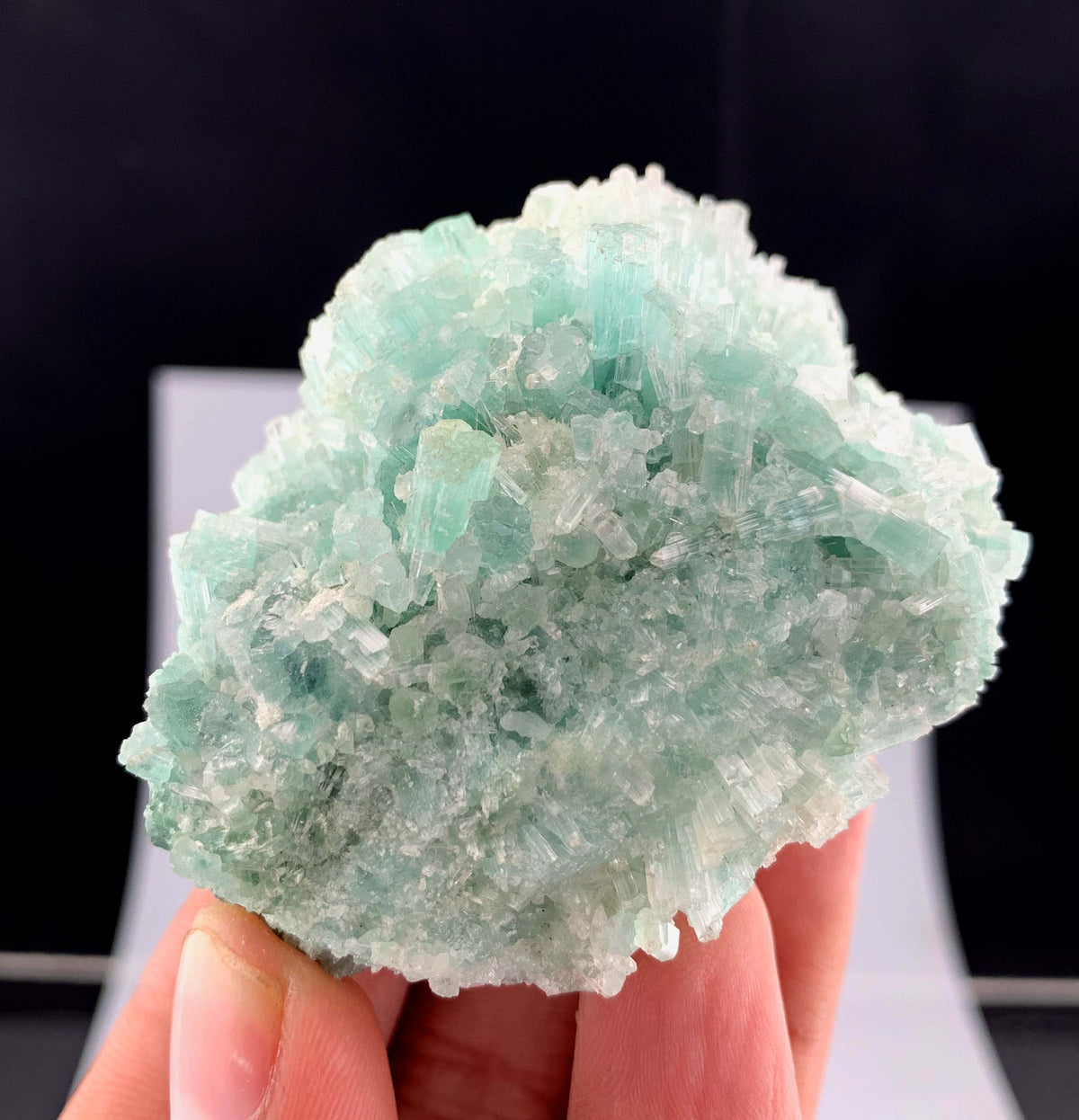 Green Tourmaline Crystals Cluster From Afghanistan - 132 Grams