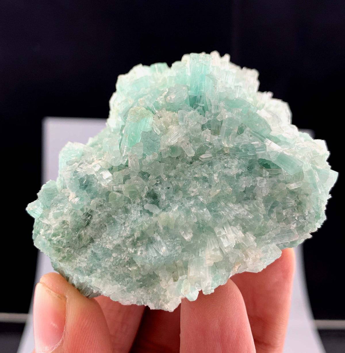 Green Tourmaline Crystals Cluster From Afghanistan - 132 Grams
