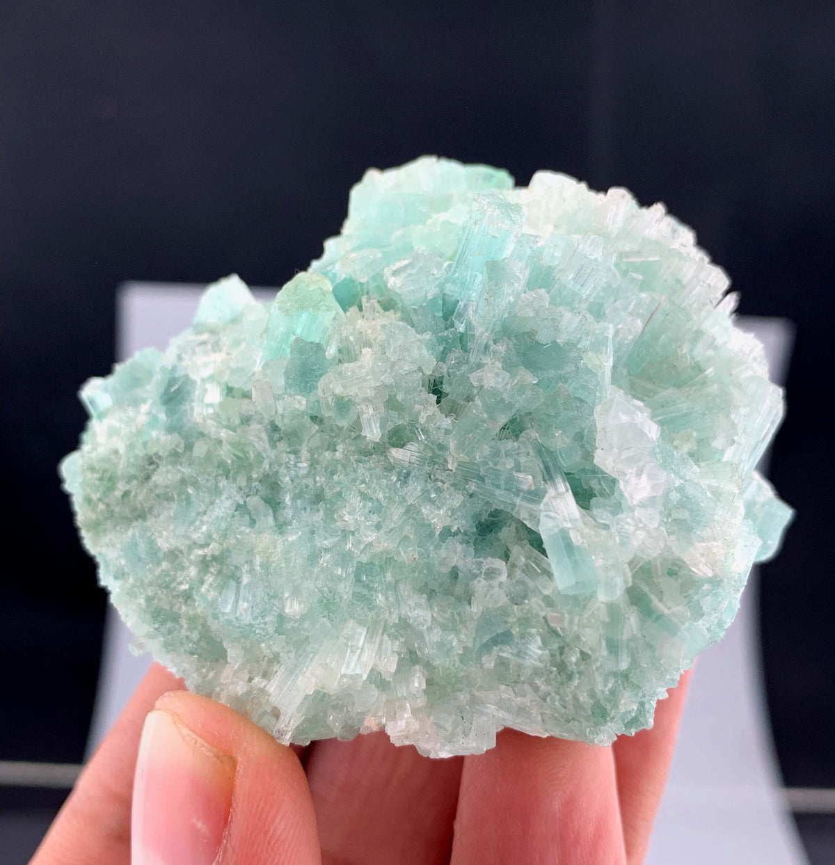 Green Tourmaline Crystals Cluster From Afghanistan - 132 Grams