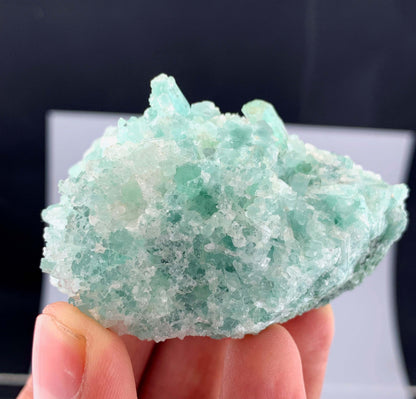 Green Tourmaline Crystals Cluster From Afghanistan - 132 Grams