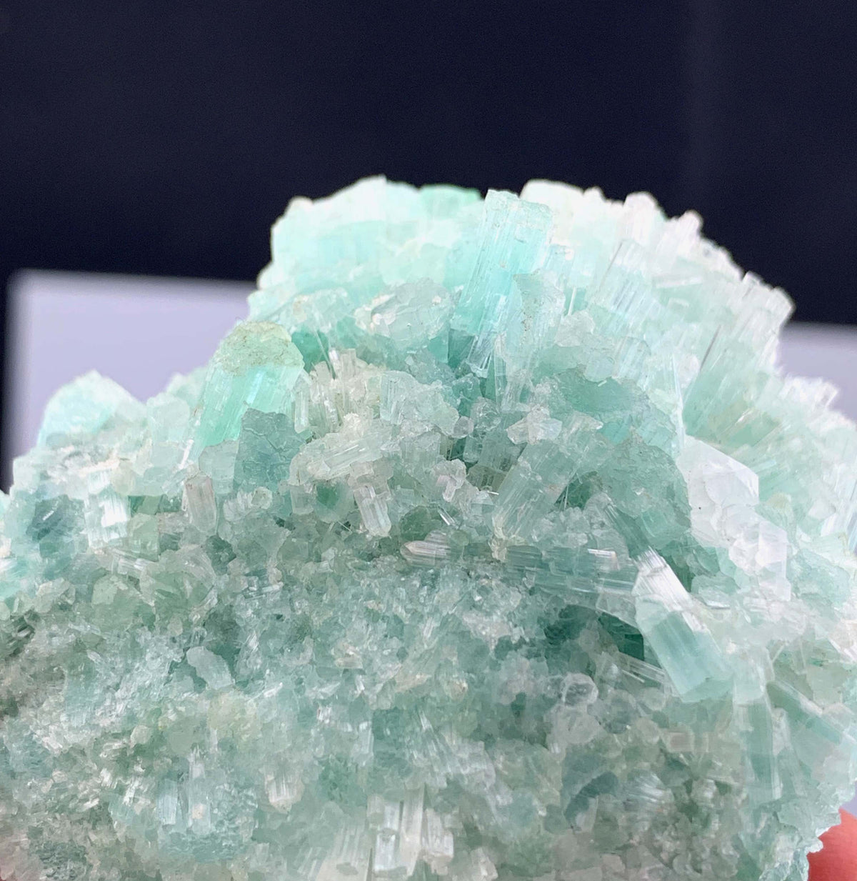 Green Tourmaline Crystals Cluster From Afghanistan - 132 Grams