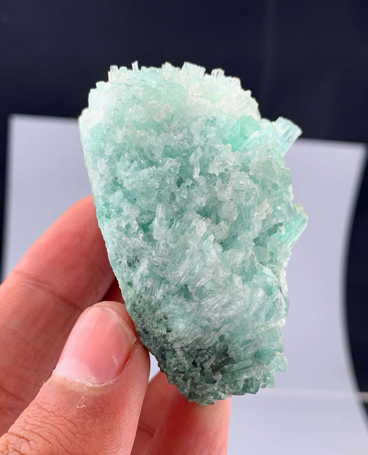 Green Tourmaline Crystals Cluster From Afghanistan - 132 Grams