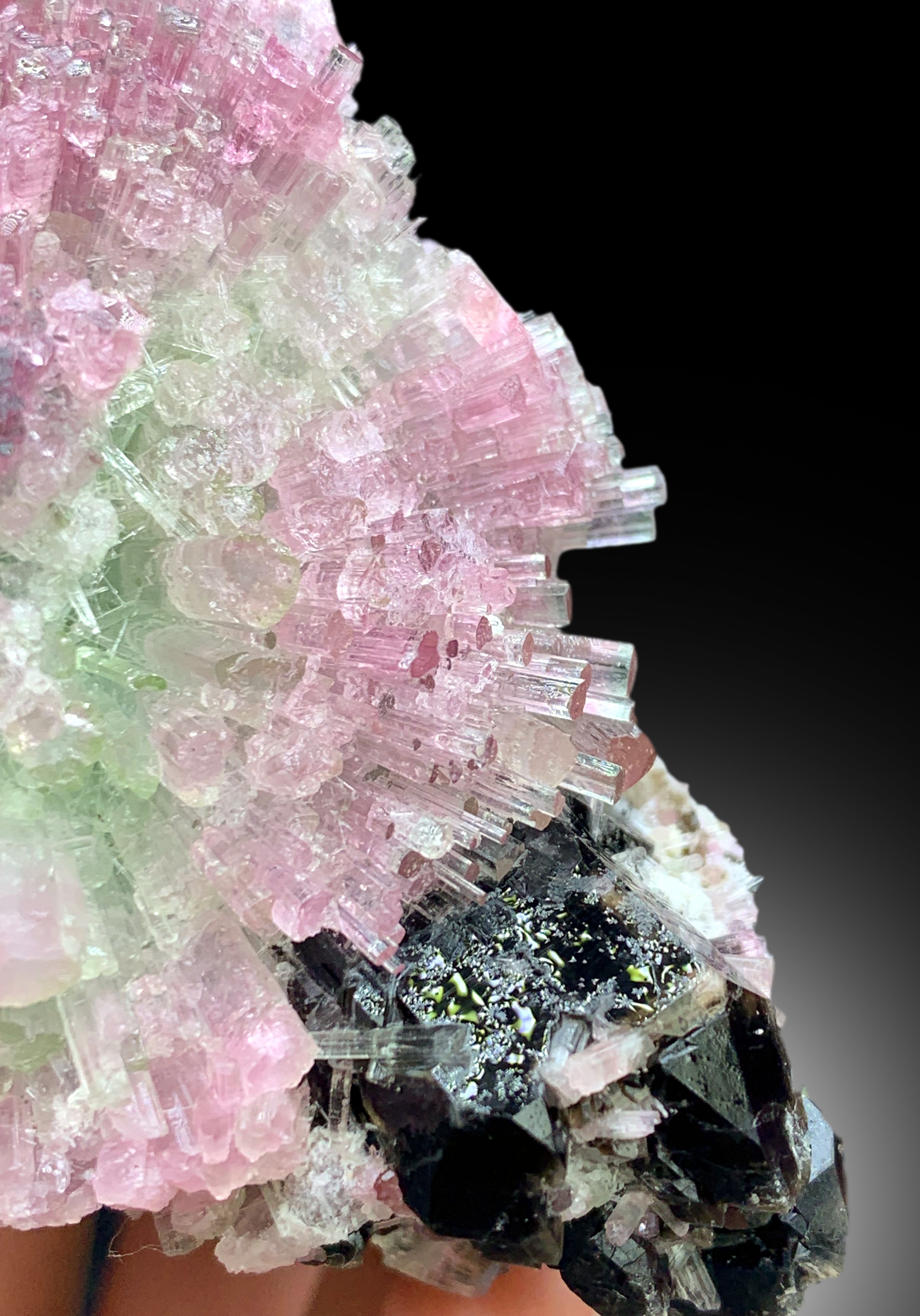 Cotton Candy Tourmaline Cluster with Quartz, Tourmaline Bunch, Crystals Cluster, Tourmaline Specimen, Afghan Tourmaline - 399 gram